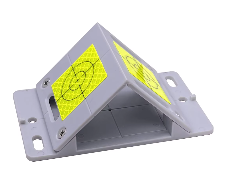 Angle measurement plaquette with 2 Target Reflectors 40 x 40 mm for total station, Mini prism ,OPTICAL PRISM