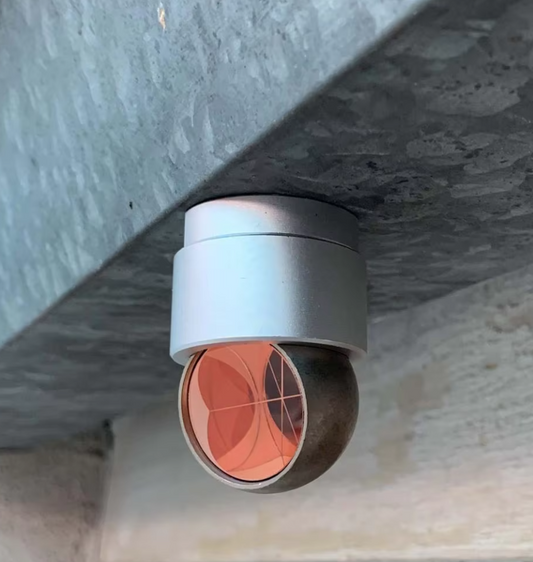 8pcs Monitoring with magnetic beads BALL mini prism with Magnetic base for total station, sphere Copper Coated Prism