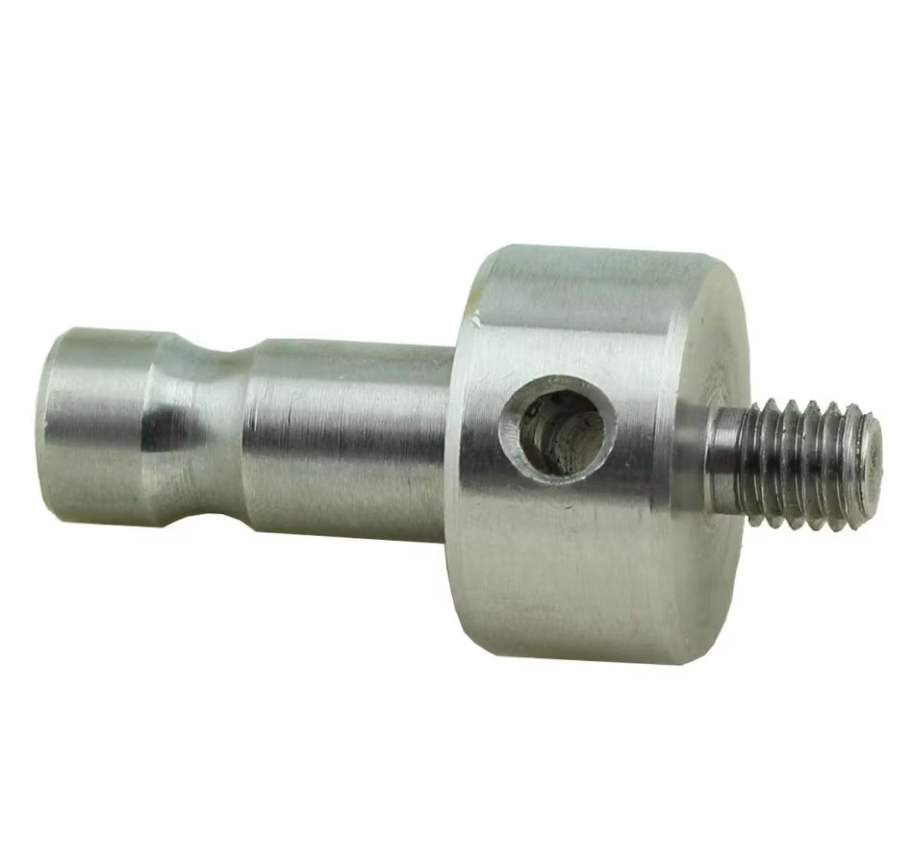 Swiss-Style ( Dia 12mm ) stainless steel adaptor with M8 male thread, Adapter M8-Snap-on prisms plug plug for wall bolts