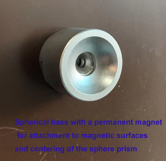 12.7mm ( 0.5inch) BALL mini optical prism Silver Coated with Magnetic base for total station, sphere