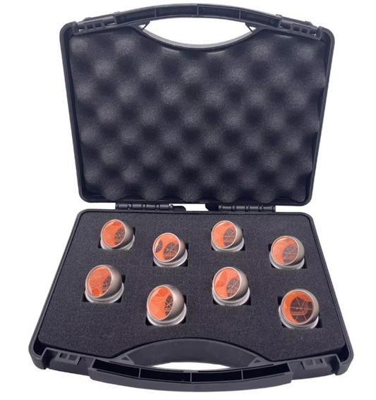 8pcs Monitoring with magnetic beads  BALL mini prism with Magnetic base for total station, sphere Copper Coated Prism