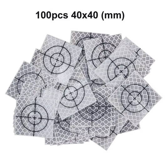 100pcs Reflector Sheet 40 x 40 mm ( 40x40 ) Reflective tape target for  total station sliver color